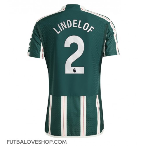 Dres Manchester United Victor Lindelof #2 Preč 2023-24 Krátky Rukáv